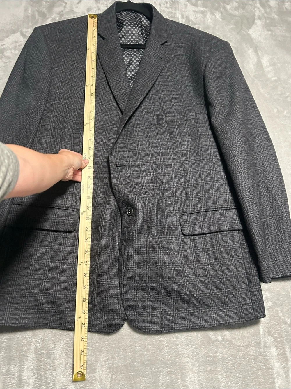Jos A Bank Tailored Fit Blazer Suit Jacket Mens 52R Plaid
